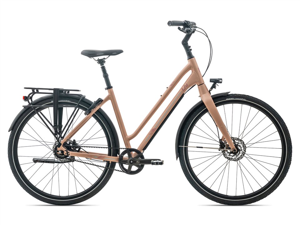 Lichtgewicht fiets met riem aandrijving.