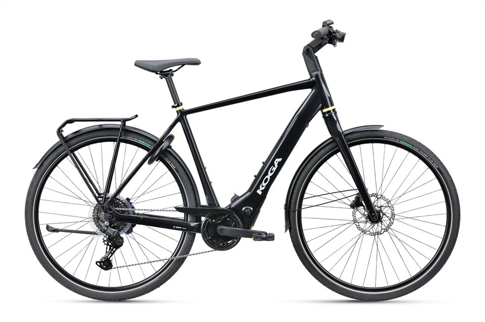 De lichtgewicht KOGA E-F3 5.0 weegt slechts 21,7 kg. Deze e-bike combineert elegantie met functionaliteit. Het frame valt op door prachtige details, zoals de geïntegreerde verlichting en kabels.