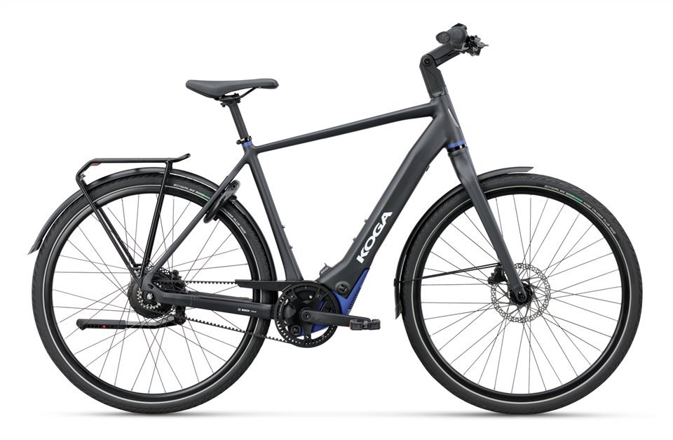 De lichtgewicht KOGA E-F3 6.0 weegt slechts 22,3 kg. Deze e-bike combineert elegantie met functionaliteit. Het frame valt op door prachtige details, zoals de geïntegreerde verlichting en kabels.