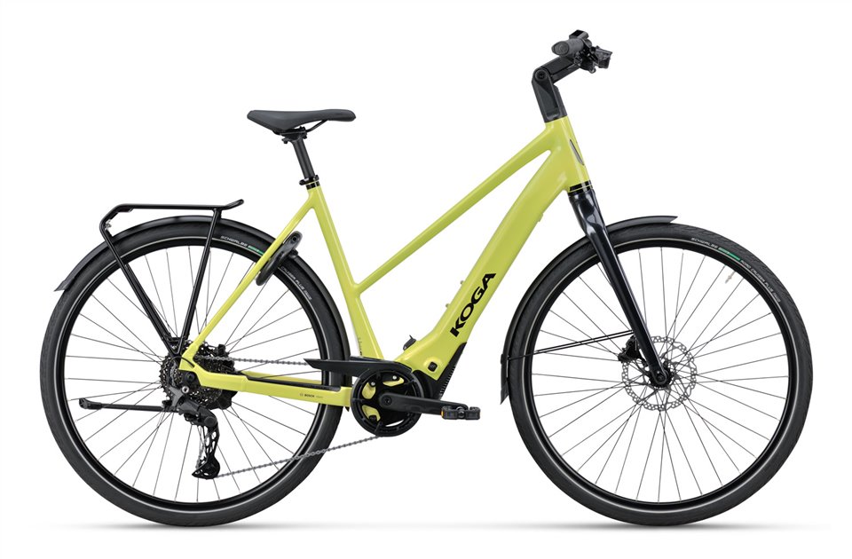De lichtgewicht KOGA E-F3 5.0 weegt slechts 21,7 kg. Deze e-bike combineert elegantie met functionaliteit. Het frame valt op door prachtige details, zoals de geïntegreerde verlichting en kabels.
